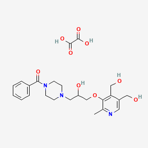 [4-[3-[4,5-Bis(hydroxymethyl)-2-methylpyridin-3-yl]oxy-2-hydroxypropyl]piperazin-1-yl]-phenylmethanone;oxalic acid