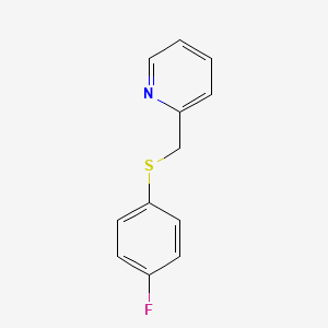 molecular formula C12H10FNS B15434820 2-{[(4-Fluorophenyl)sulfanyl]methyl}pyridine CAS No. 83782-12-1