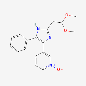 3-[2-(2,2-Dimethoxyethyl)-5-phenyl-1H-imidazol-4-yl]-1-oxo-1lambda~5~-pyridine