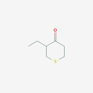 molecular formula C7H12OS B15434860 3-Ethylthian-4-one CAS No. 84583-10-8