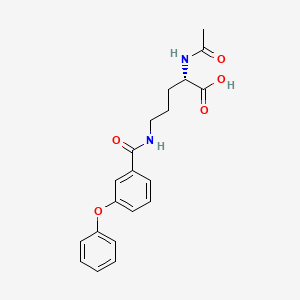 molecular formula C20H22N2O5 B15434890 L-Ornithine, N2-acetyl-N5-(3-phenoxybenzoyl)- CAS No. 83799-95-5