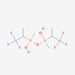 molecular formula C8H16F6O3Si2 B15434902 1,3-Dimethyl-1,3-bis(1,1,1-trifluoropropan-2-yl)disiloxane-1,3-diol CAS No. 84841-30-5