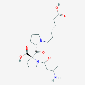 (2R)-1-(3-aminobutanoyl)-2-[(2S)-1-(5-carboxypentyl)pyrrolidine-2-carbonyl]pyrrolidine-2-carboxylic acid