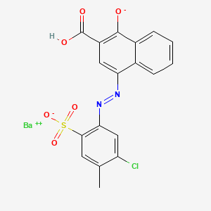 barium(2+);2-[(3-carboxy-4-oxidonaphthalen-1-yl)diazenyl]-4-chloro-5-methylbenzenesulfonate