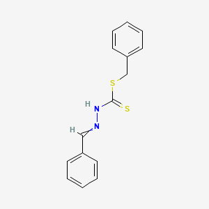 molecular formula C15H14N2S2 B15435048 Hydrazinecarbodithioic acid, (phenylmethylene)-, phenylmethyl ester CAS No. 82412-72-4