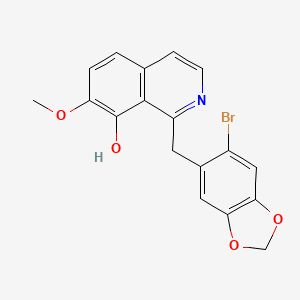 1-[(6-Bromo-2H-1,3-benzodioxol-5-yl)methyl]-7-methoxyisoquinolin-8(2H)-one