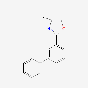 molecular formula C17H17NO B15435158 2-([1,1'-Biphenyl]-3-yl)-4,4-dimethyl-4,5-dihydro-1,3-oxazole CAS No. 82946-71-2