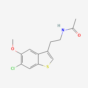 N-[2-(6-chloro-5-methoxy-1-benzothiophen-3-yl)ethyl]acetamide