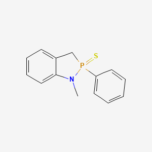 molecular formula C14H14NPS B15435201 1-Methyl-2-phenyl-2,3-dihydro-1H-1,2lambda~5~-benzazaphosphole-2-thione CAS No. 82632-07-3