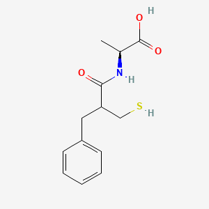 N-[3-Phenyl-2-(sulfanylmethyl)propanoyl]-L-alanine