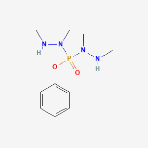 molecular formula C10H19N4O2P B15435827 1,2-Dimethyl-1-[[methyl(methylamino)amino]-phenoxyphosphoryl]hydrazine CAS No. 81319-80-4