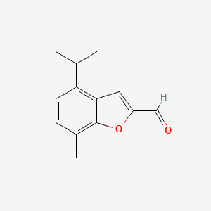 7-Methyl-4-(propan-2-yl)-1-benzofuran-2-carbaldehyde