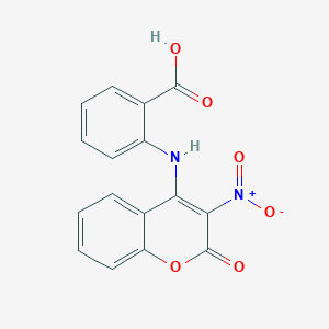 2-[(3-Nitro-2-oxo-2H-chromen-4-yl)amino]benzoic acid