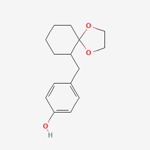 4-[(1,4-Dioxaspiro[4.5]decan-6-yl)methyl]phenol