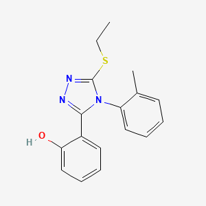 molecular formula C17H17N3OS B15436035 2-(5-(Ethylthio)-4-(2-methylphenyl)-4H-1,2,4-triazol-3-yl)phenol CAS No. 81518-44-7