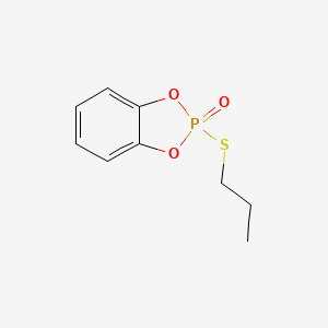 molecular formula C9H11O3PS B15436043 2-(Propylsulfanyl)-2H-1,3,2lambda~5~-benzodioxaphosphol-2-one CAS No. 85480-07-5