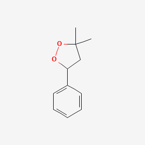 molecular formula C11H14O2 B15436098 3,3-Dimethyl-5-phenyl-1,2-dioxolane CAS No. 85981-76-6