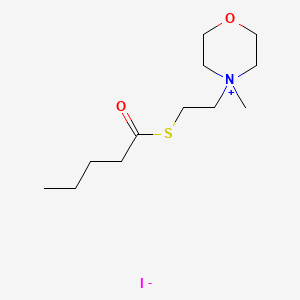 4-Methyl-4-[2-(pentanoylsulfanyl)ethyl]morpholin-4-ium iodide