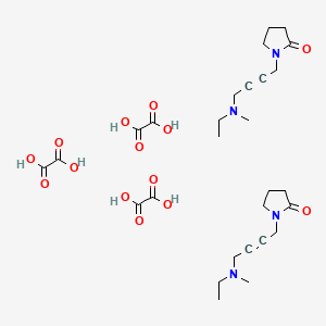 1-[4-[Ethyl(methyl)amino]but-2-ynyl]pyrrolidin-2-one;oxalic acid