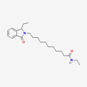 molecular formula C23H36N2O2 B15436531 N-Ethyl-11-(1-ethyl-3-oxo-1,3-dihydro-2H-isoindol-2-yl)undecanamide CAS No. 84484-64-0