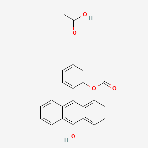 Acetic acid--2-(10-hydroxyanthracen-9-yl)phenyl acetate (1/1)