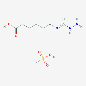 6-(Hydrazinylmethylideneamino)hexanoic acid;methanesulfonic acid