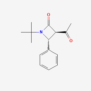 molecular formula C15H19NO2 B15436638 (3R,4R)-3-acetyl-1-tert-butyl-4-phenylazetidin-2-one CAS No. 81375-57-7