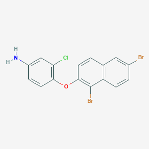 3-Chloro-4-[(1,6-dibromonaphthalen-2-yl)oxy]aniline