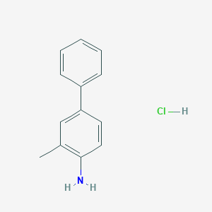 molecular formula C13H14ClN B015437 4-氨基-3-甲基联苯，盐酸盐 CAS No. 3419-49-6