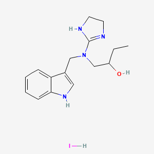 1-((4,5-Dihydro-1H-imidazol-2-yl)(1H-indol-3-ylmethyl)amino)-2-butanol monohydroiodide