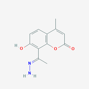 8-Ethanehydrazonoyl-7-hydroxy-4-methylchromen-2-one