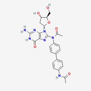 Guanosine, 8-(acetyl(4'-(acetylamino)(1,1'-biphenyl)-4-yl)amino)-2'-deoxy-