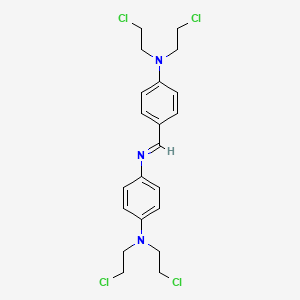 4-[[4-[bis(2-chloroethyl)amino]phenyl]iminomethyl]-N,N-bis(2-chloroethyl)aniline