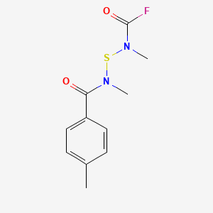 Methyl{[methyl(4-methylbenzoyl)amino]sulfanyl}carbamyl fluoride