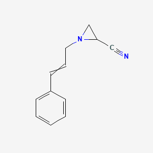 1-(3-Phenylprop-2-en-1-yl)aziridine-2-carbonitrile