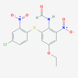 N-{2-[(4-Chloro-2-nitrophenyl)sulfanyl]-4-ethoxy-6-nitrophenyl}formamide