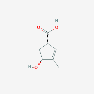 (1S,4R)-4-Hydroxy-3-methylcyclopent-2-ene-1-carboxylic acid