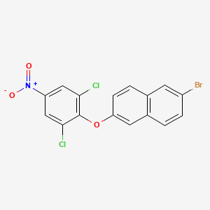 molecular formula C16H8BrCl2NO3 B15437594 2-Bromo-6-(2,6-dichloro-4-nitrophenoxy)naphthalene CAS No. 83054-09-5