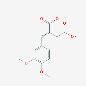 4-(3,4-Dimethoxyphenyl)-3-(methoxycarbonyl)but-3-enoate