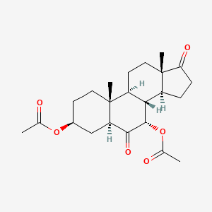 [(3S,5S,7S,8R,9S,10R,13S,14S)-7-acetyloxy-10,13-dimethyl-6,17-dioxo-2,3,4,5,7,8,9,11,12,14,15,16-dodecahydro-1H-cyclopenta[a]phenanthren-3-yl] acetate