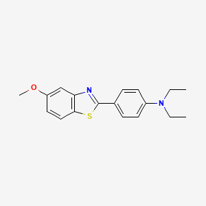 molecular formula C18H20N2OS B15438224 N,N-Diethyl-4-(5-methoxy-1,3-benzothiazol-2-yl)aniline CAS No. 76869-48-2