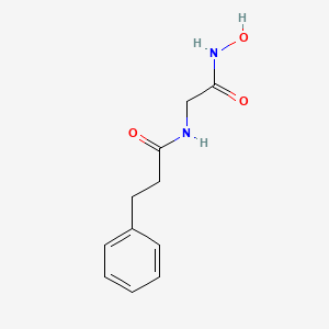 molecular formula C11H14N2O3 B15438243 Acetohydroxamic acid, 2-(3-phenylpropionamido)- CAS No. 76005-56-6