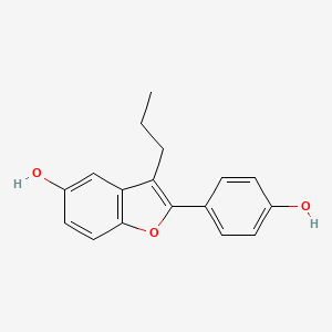 2-(4-Hydroxyphenyl)-3-propylbenzofuran-5-ol