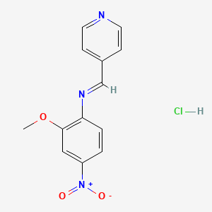 2-Methoxy-4-nitro-N-(4-pyridinylmethylene)benzenamine monohydrochloride