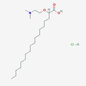 molecular formula C22H46ClNO3 B15438378 2-[2-(Dimethylamino)ethoxy]octadecanoic acid;hydrochloride CAS No. 78693-47-7