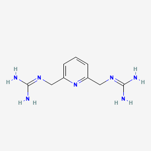 molecular formula C9H15N7 B15438408 2,6-Bis(guanidinomethyl)pyridine CAS No. 80197-26-8