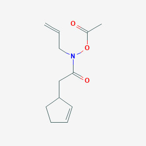 N-(Acetyloxy)-2-(cyclopent-2-en-1-yl)-N-(prop-2-en-1-yl)acetamide