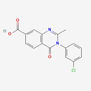 7-Quinazolinecarboxylic acid, 3,4-dihydro-3-(3-chlorophenyl)-2-methyl-4-oxo-