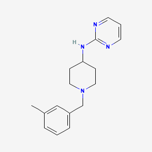 molecular formula C17H22N4 B15438548 2-Pyrimidinamine, N-(1-((3-methylphenyl)methyl)-4-piperidinyl)- CAS No. 76167-66-3