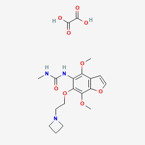 N-(4,7-Dimethoxy-6-(2-(1-azetidinyl)ethoxy)-5-benzofuranyl)-N'-methylurea oxalate hydrate